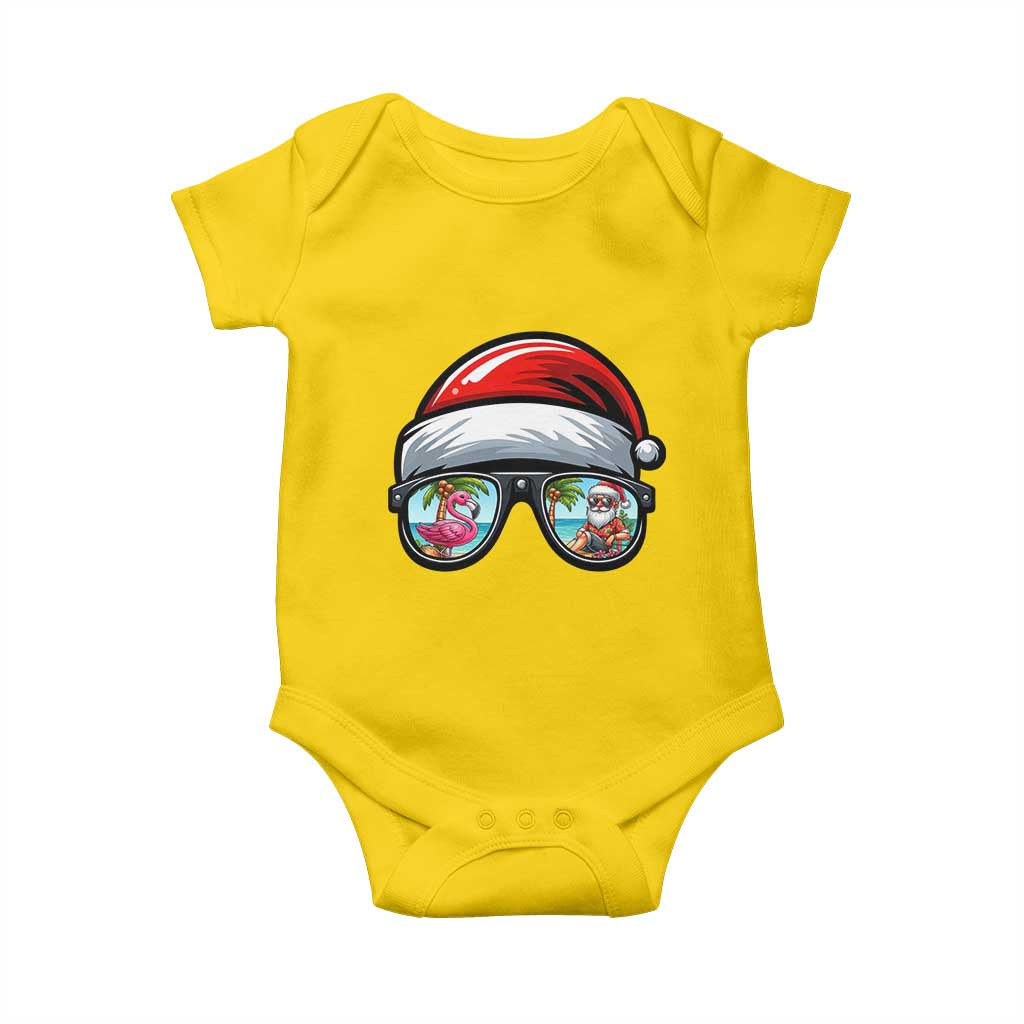 Funny Santa Sunglasses Baby Onesie Beach Christmas Vacation Graphic TS12 Daisy Print Your Wear