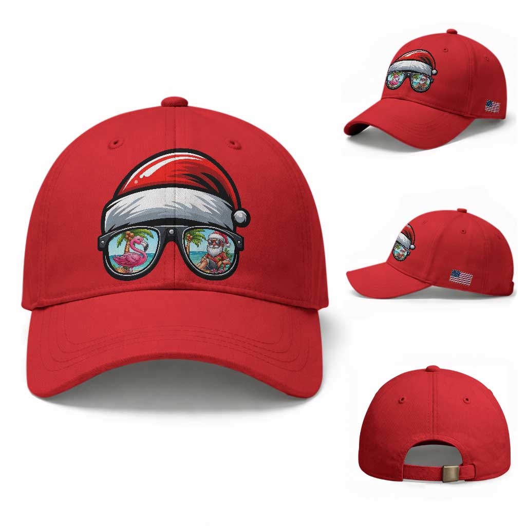 Funny Santa Sunglasses Baseball Cap Beach Christmas Vacation Graphic