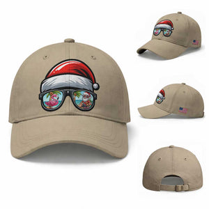 Funny Santa Sunglasses Baseball Cap Beach Christmas Vacation Graphic