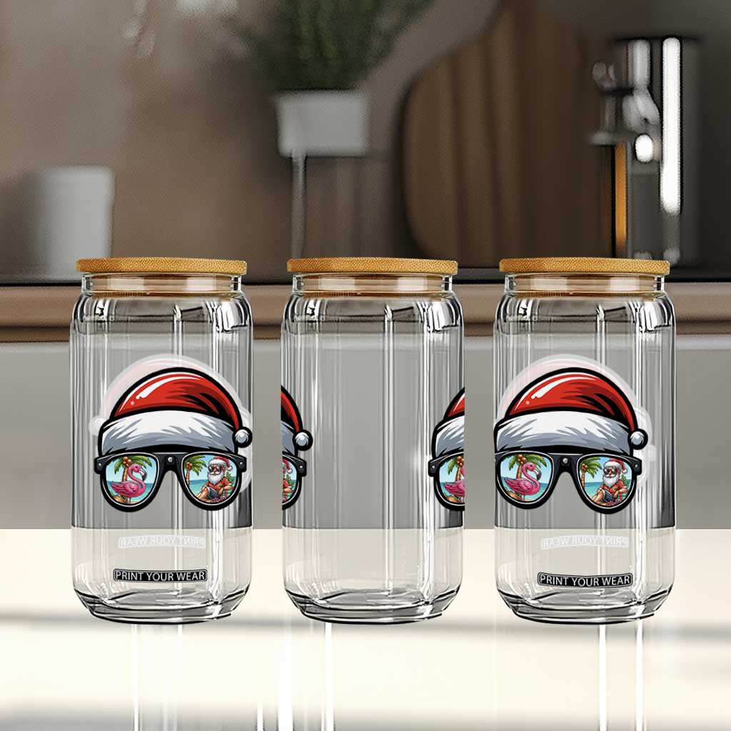 Funny Santa Sunglasses Glass Can Beach Christmas Vacation Graphic TS12 Print Your Wear
