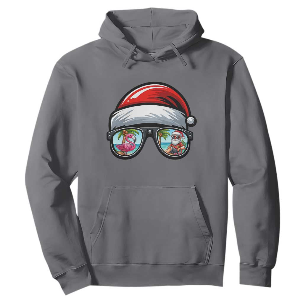 Funny Santa Sunglasses Hoodie Beach Christmas Vacation Graphic TS12 Charcoal Print Your Wear