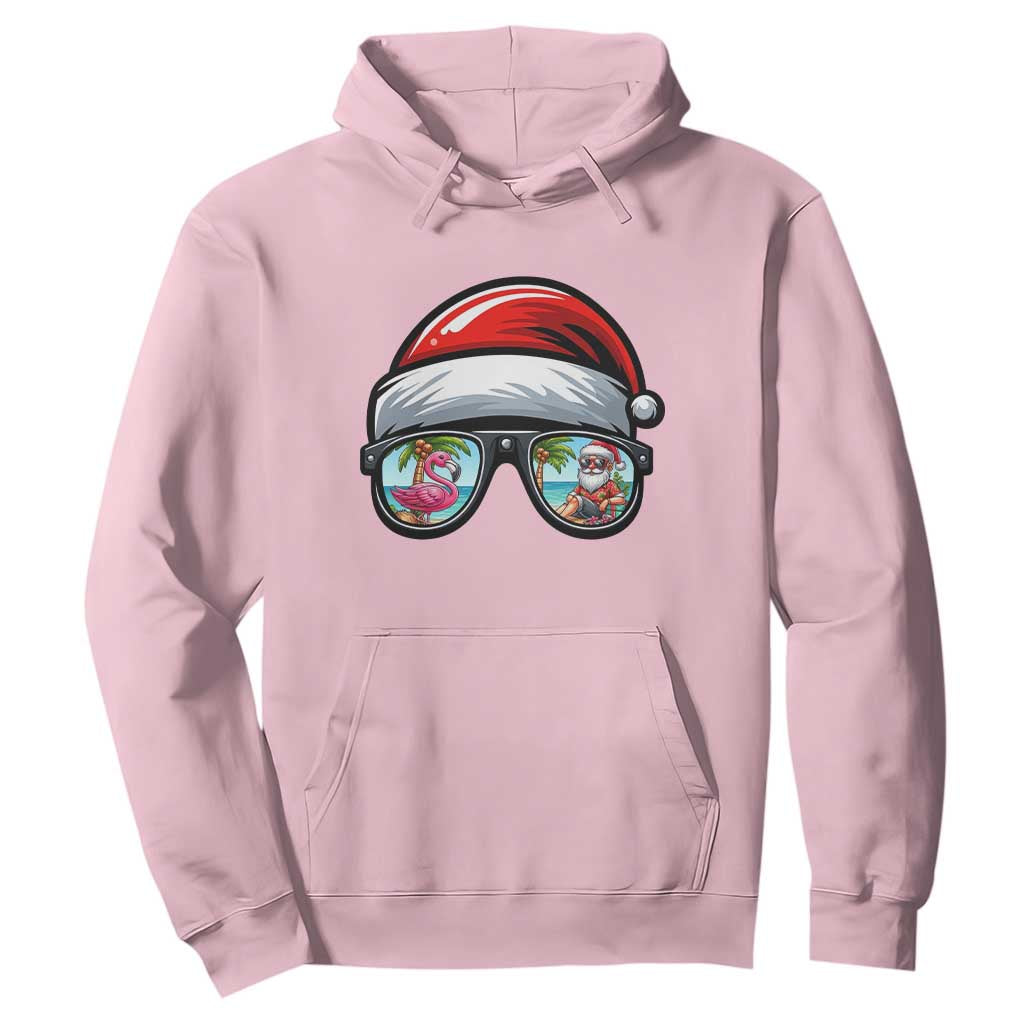 Funny Santa Sunglasses Hoodie Beach Christmas Vacation Graphic TS12 Light Pink Print Your Wear