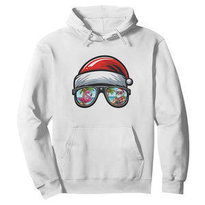 Funny Santa Sunglasses Hoodie Beach Christmas Vacation Graphic TS12 White Print Your Wear