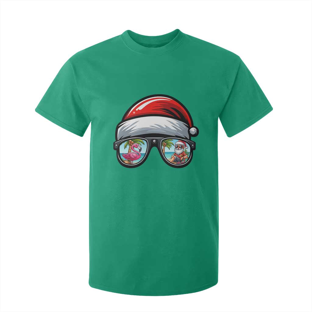 Funny Santa Sunglasses T Shirt For Kid Beach Christmas Vacation Graphic TS12 Irish Green Print Your Wear