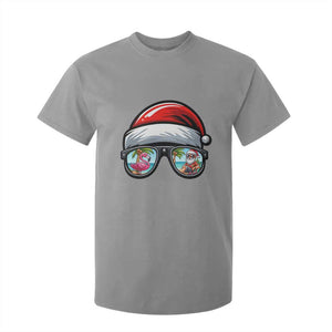 Funny Santa Sunglasses T Shirt For Kid Beach Christmas Vacation Graphic TS12 Sport Gray Print Your Wear