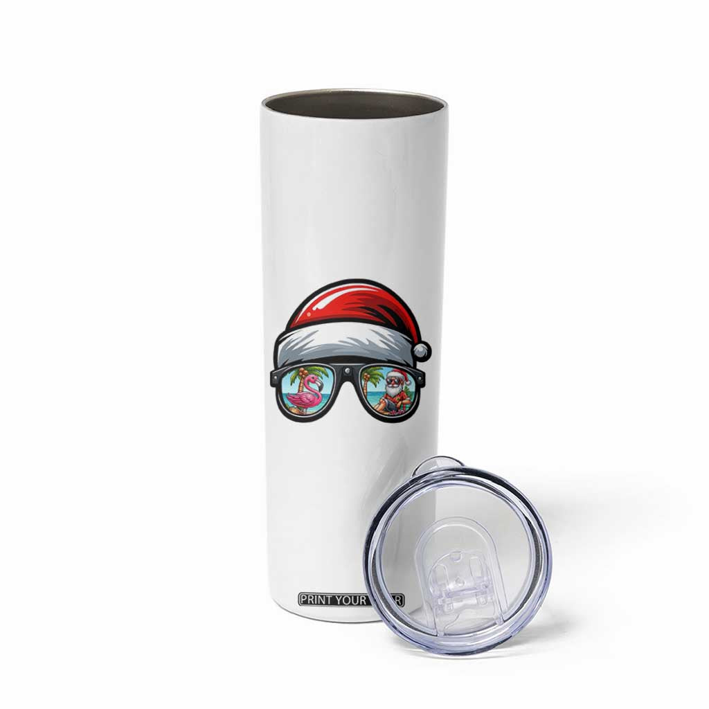 Funny Santa Sunglasses Skinny Tumbler Beach Christmas Vacation Graphic TS12 Print Your Wear