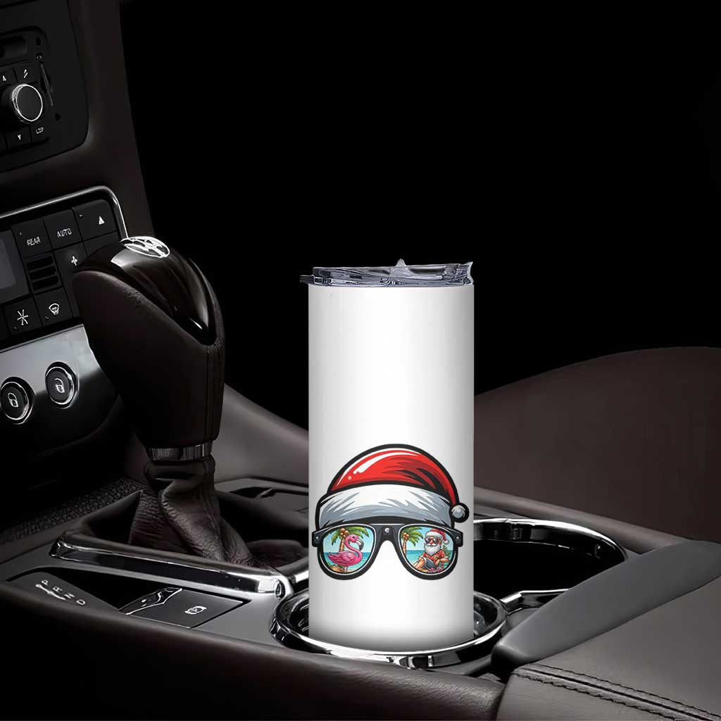 Funny Santa Sunglasses Skinny Tumbler Beach Christmas Vacation Graphic TS12 Print Your Wear
