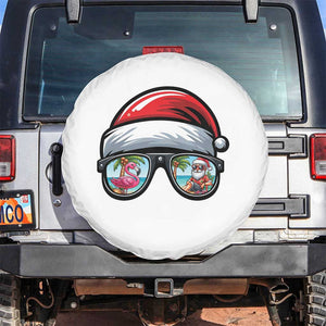 Funny Santa Sunglasses Spare Tire Cover Beach Christmas Vacation Graphic TS12 No hole White Print Your Wear