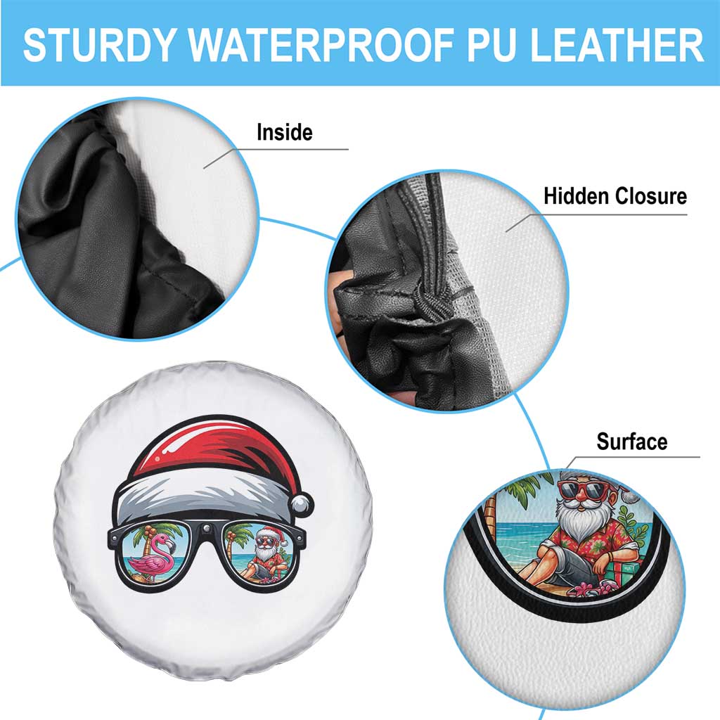 Funny Santa Sunglasses Spare Tire Cover Beach Christmas Vacation Graphic TS12 Print Your Wear
