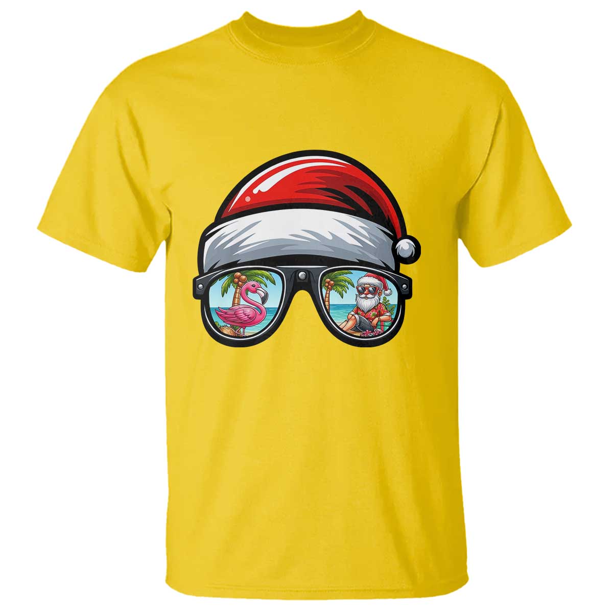 Funny Santa Sunglasses T Shirt Beach Christmas Vacation Graphic TS12 Daisy Print Your Wear