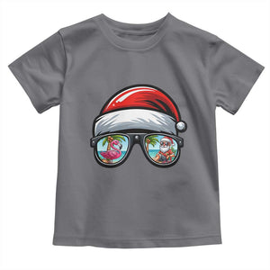 Funny Santa Sunglasses Toddler T Shirt Beach Christmas Vacation Graphic TS12 Charcoal Print Your Wear