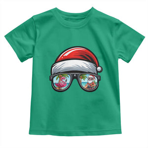 Funny Santa Sunglasses Toddler T Shirt Beach Christmas Vacation Graphic TS12 Irish Green Print Your Wear