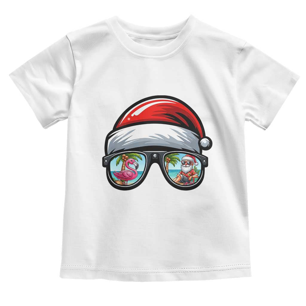 Funny Santa Sunglasses Toddler T Shirt Beach Christmas Vacation Graphic TS12 White Print Your Wear