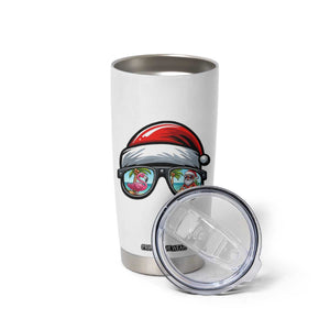 Funny Santa Sunglasses Tumbler Cup Beach Christmas Vacation Graphic