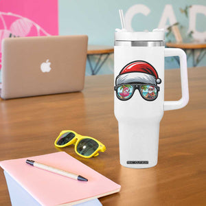 Funny Santa Sunglasses Tumbler With Handle Beach Christmas Vacation Graphic TS12 Print Your Wear