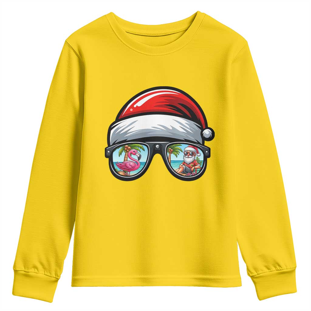 Funny Santa Sunglasses Youth Sweatshirt Beach Christmas Vacation Graphic TS12 Daisy Print Your Wear