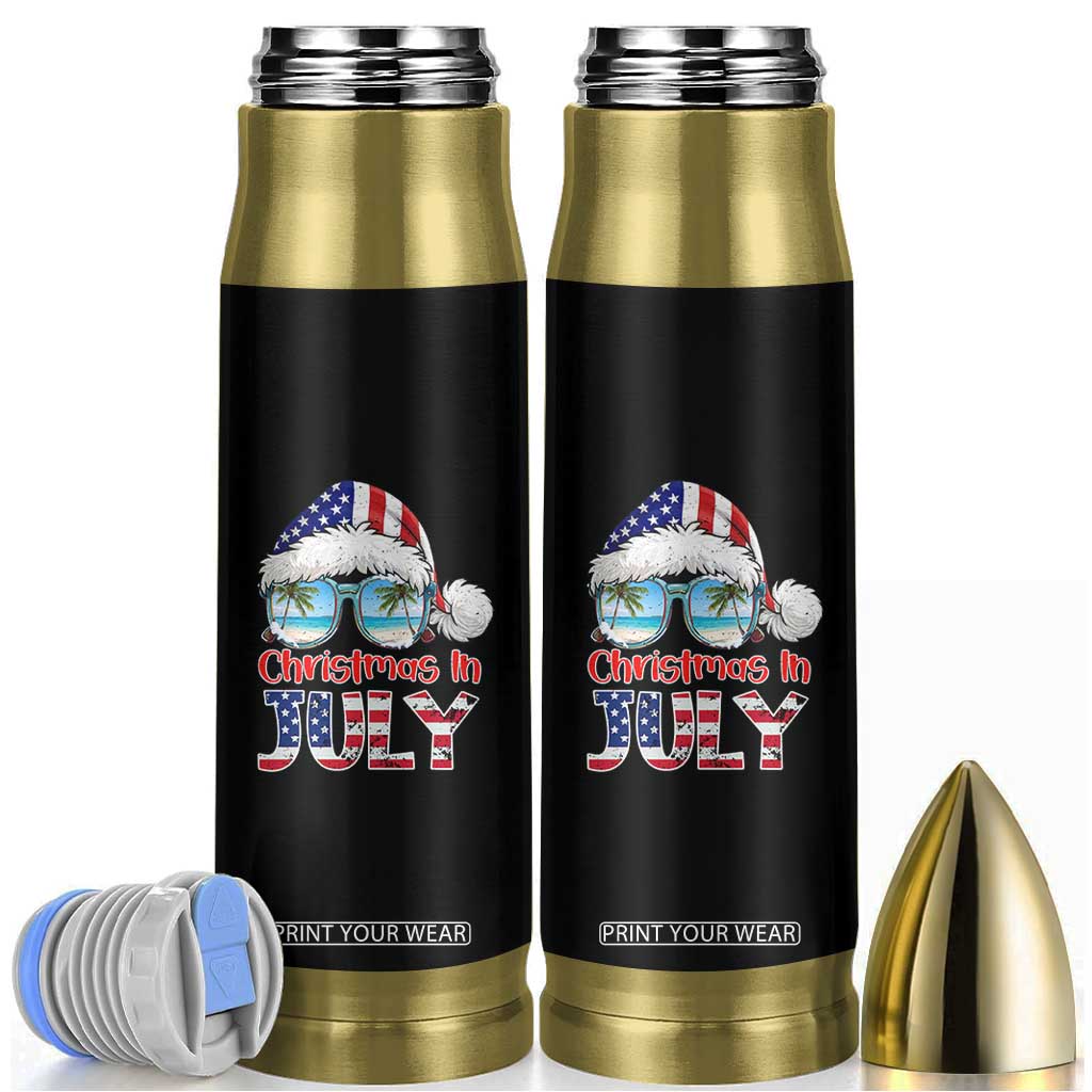 Christmas In July Bullet Tumbler Patriotic USA Sunglasses Graphic TS12 Black Print Your Wear