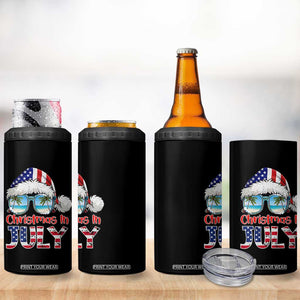 Christmas In July 4 in 1 Can Cooler Tumbler Patriotic USA Sunglasses Graphic TS12 Print Your Wear