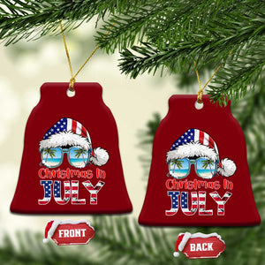 Christmas In July Ceramic Ornament Patriotic USA Sunglasses Graphic TS12 Print Your Wear