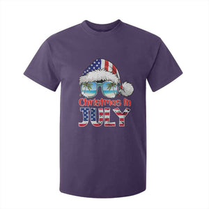 Christmas In July T Shirt For Kid Patriotic USA Sunglasses Graphic TS12 Purple Print Your Wear
