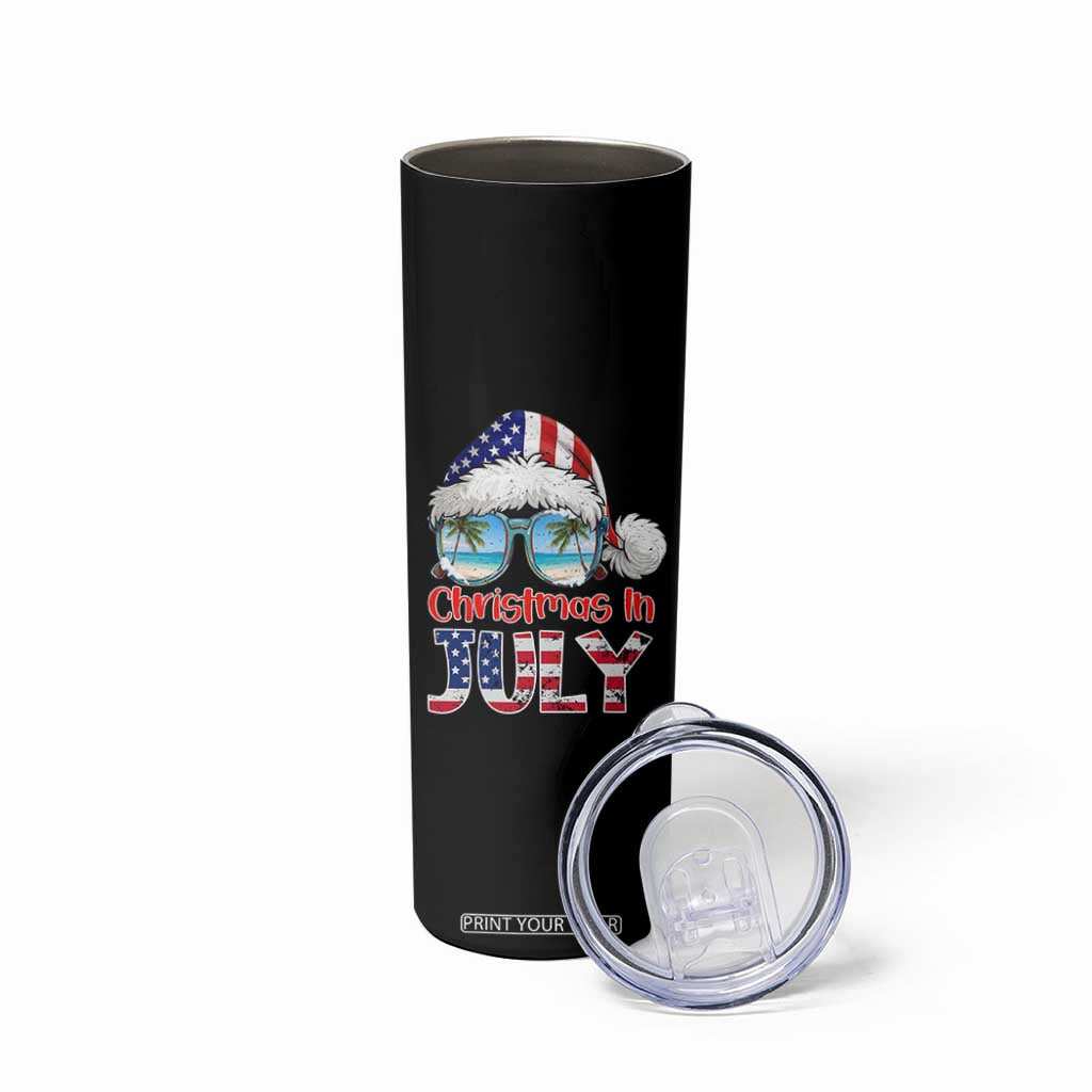 Christmas In July Skinny Tumbler Patriotic USA Sunglasses Graphic TS12 Print Your Wear