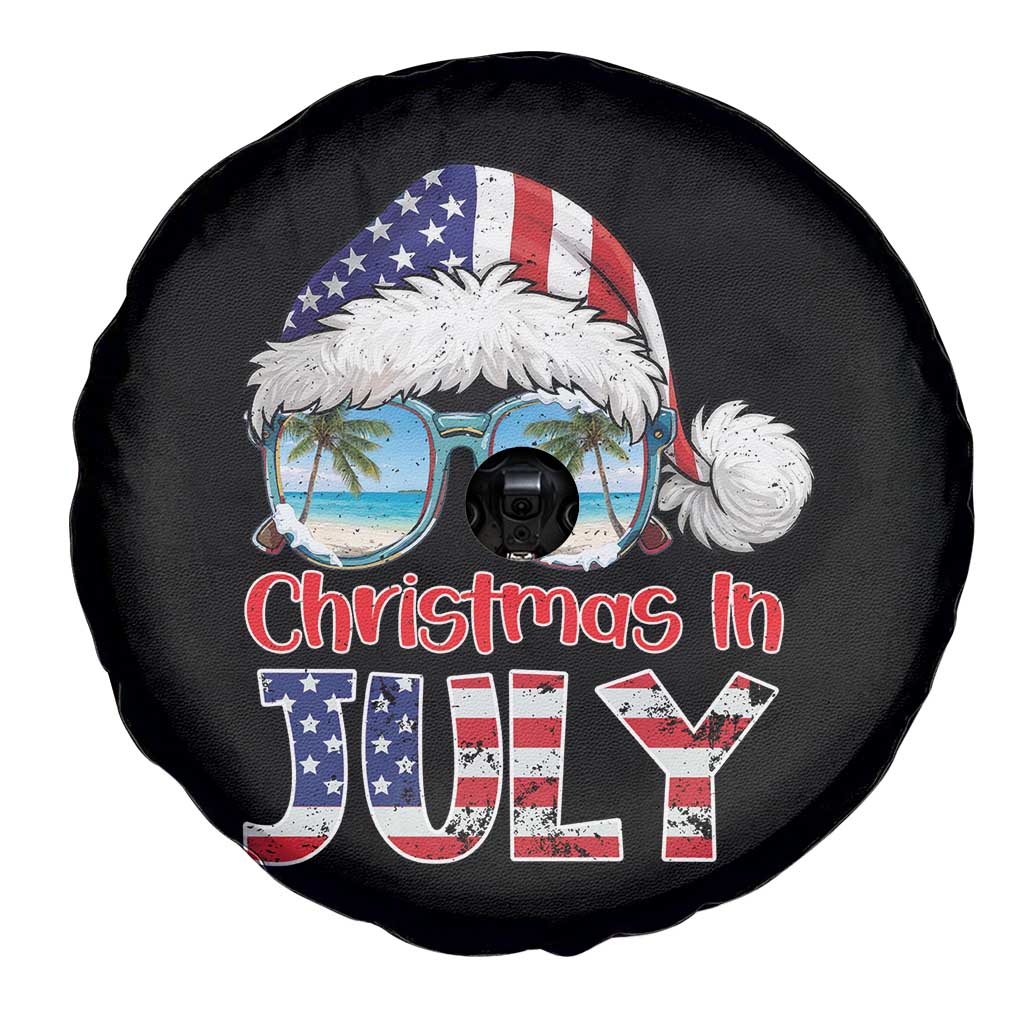 Christmas In July Spare Tire Cover Patriotic USA Sunglasses Graphic TS12 Print Your Wear