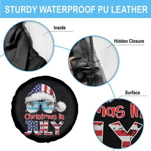 Christmas In July Spare Tire Cover Patriotic USA Sunglasses Graphic TS12 Print Your Wear
