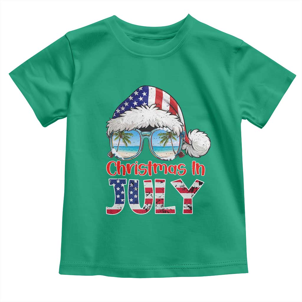 Christmas In July Toddler T Shirt Patriotic USA Sunglasses Graphic TS12 Irish Green Print Your Wear