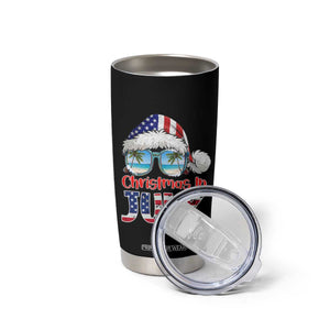 Christmas In July Tumbler Cup Patriotic USA Sunglasses Graphic TS12 Print Your Wear