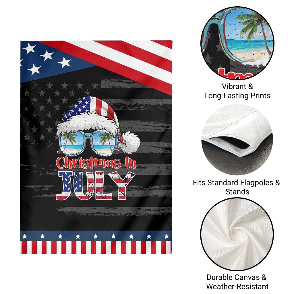 Christmas In July Patriotic Garden Flag USA Sunglasses Graphic