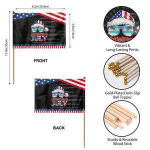 Christmas In July Patriotic Handheld Flag USA Sunglasses Graphic