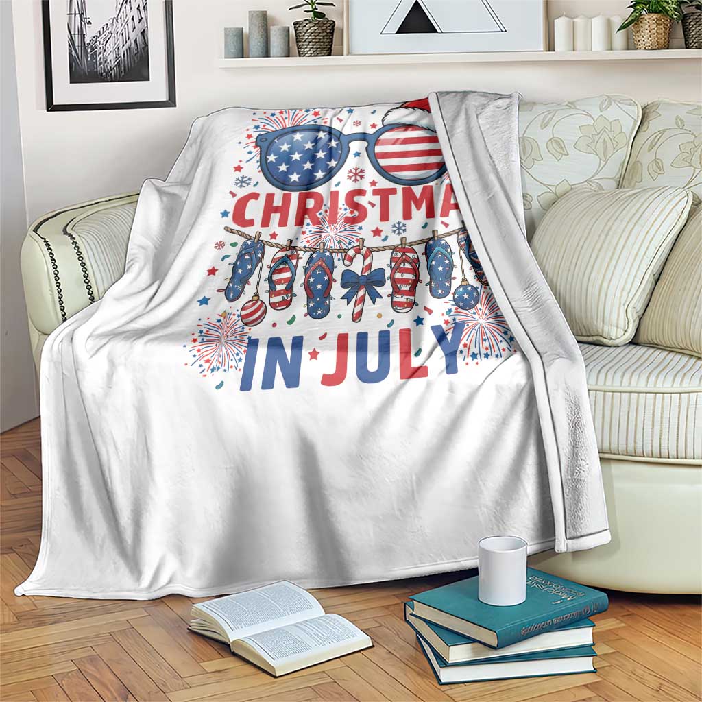 Patriotic USA Sunglasses Christmas In July Graphic Throw Blanket TS12 Print Your Wear