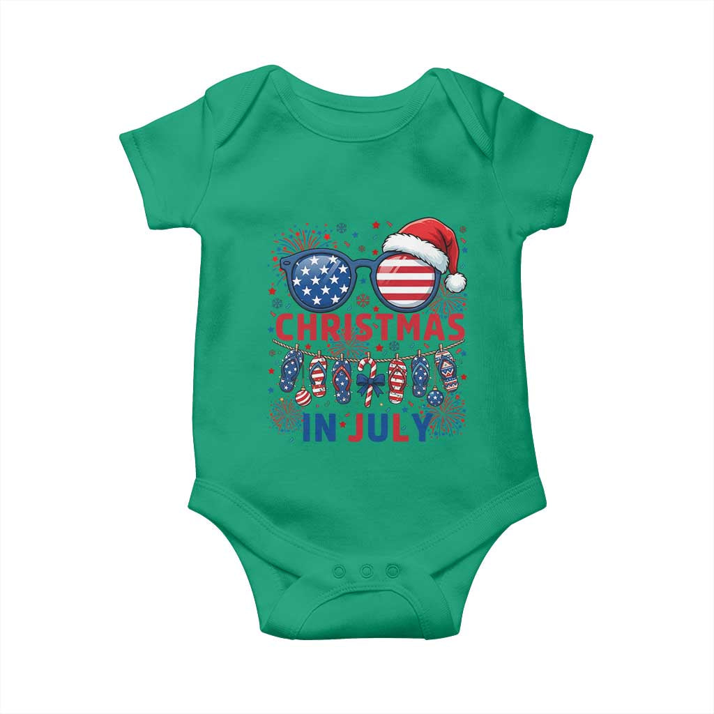 Patriotic USA Sunglasses Christmas In July Graphic Baby Onesie TS12 Irish Green Print Your Wear