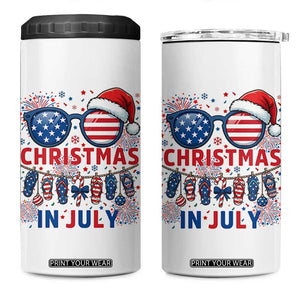Patriotic USA Sunglasses Christmas In July Graphic 4 in 1 Can Cooler Tumbler TS12 One Size: 16 oz White Print Your Wear