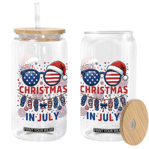 Patriotic USA Sunglasses Christmas In July Graphic Glass Can TS12 Print Your Wear
