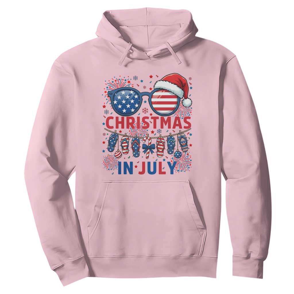Patriotic USA Sunglasses Christmas In July Graphic Hoodie TS12 Light Pink Print Your Wear