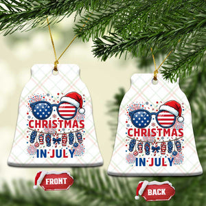 Patriotic USA Sunglasses Christmas In July Graphic Ceramic Ornament TS12 Print Your Wear