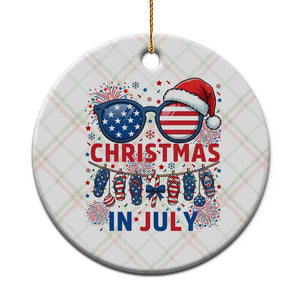 Patriotic USA Sunglasses Christmas In July Graphic Ceramic Ornament TS12 1pc Christmas Plaid Print Your Wear