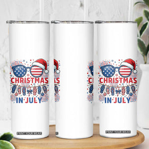 Patriotic USA Sunglasses Christmas In July Graphic Skinny Tumbler TS12 Print Your Wear