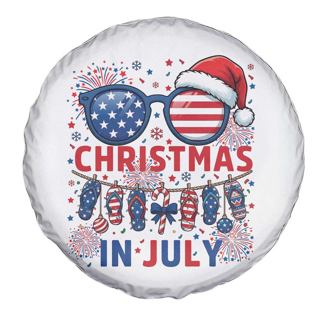 Patriotic USA Sunglasses Christmas In July Graphic Spare Tire Cover TS12 Print Your Wear