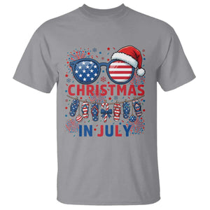 Patriotic USA Sunglasses Christmas In July Graphic T Shirt TS12 Sport Gray Print Your Wear