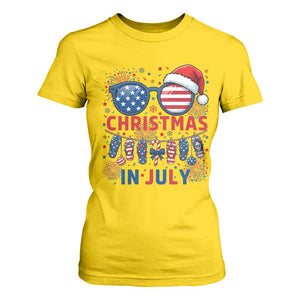 Patriotic USA Sunglasses Christmas In July Graphic T Shirt For Women TS12 Daisy Print Your Wear