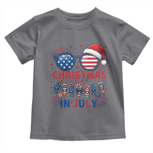 Patriotic USA Sunglasses Christmas In July Graphic Toddler T Shirt