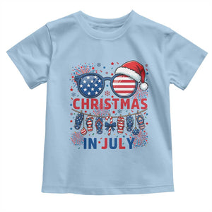 Patriotic USA Sunglasses Christmas In July Graphic Toddler T Shirt