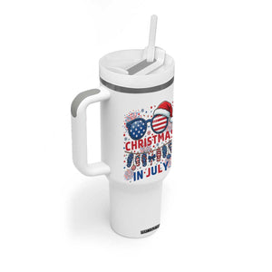 Patriotic USA Sunglasses Christmas In July Graphic Tumbler With Handle TS12 Print Your Wear