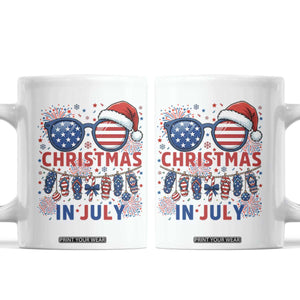 Patriotic USA Sunglasses Christmas In July Graphic Coffee Mug TS12 White Print Your Wear