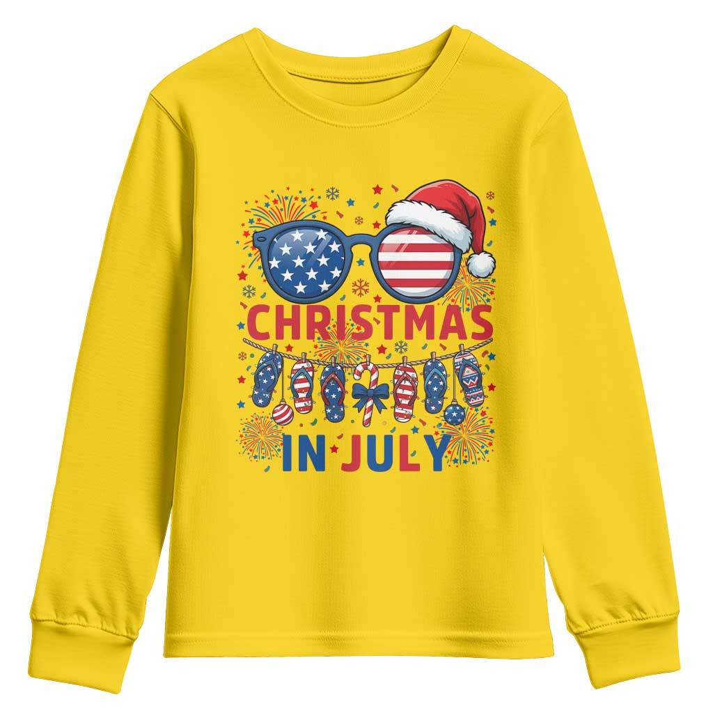 Patriotic USA Sunglasses Christmas In July Graphic Youth Sweatshirt TS12 Daisy Print Your Wear