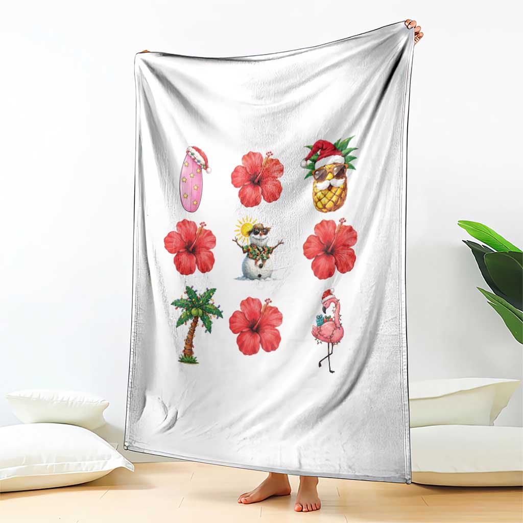 Christmas In July Throw Blanket Tropical Summer Beach Party Graphic TS12 Print Your Wear