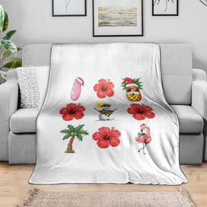 Christmas In July Throw Blanket Tropical Summer Beach Party Graphic TS12 Print Your Wear