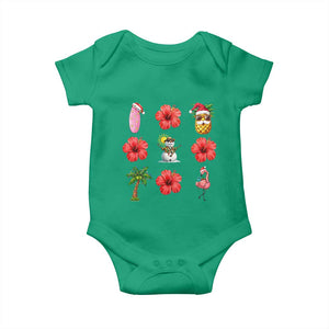 Christmas In July Baby Onesie Tropical Summer Beach Party Graphic TS12 Irish Green Print Your Wear